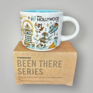 Disney 50th World Parks Starbucks 2oz Hollywood Studios MINI Mug Ornament Used